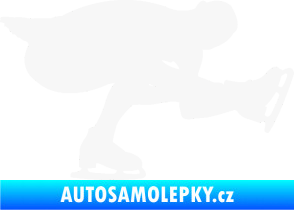 Samolepka Krasobruslení 007 pravá krasobruslařka bílá