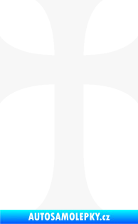 Samolepka Křesťanský kříž 002 bílá