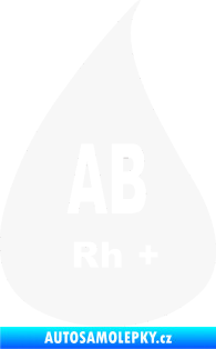 Samolepka Krevní skupina AB Rh+ kapka bílá