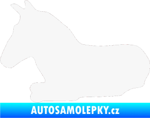 Samolepka Kůň 017 levá ležící bílá