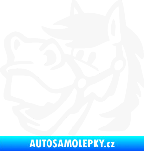 Samolepka Kůň 041 levá veselý bílá