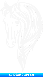 Samolepka Kůň 064 levá s hřívou bílá
