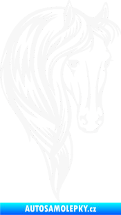 Samolepka Kůň 064 pravá s hřívou bílá