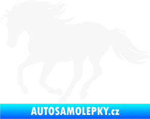 Samolepka Kůň 071 levá běžící bílá