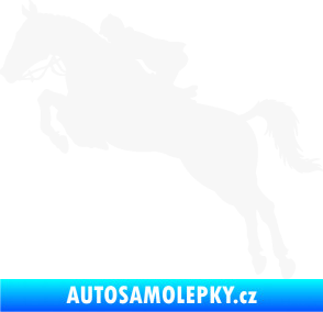 Samolepka Kůň 076 levá parkur bílá