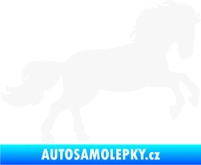 Samolepka Kůň 098 pravá běh bílá