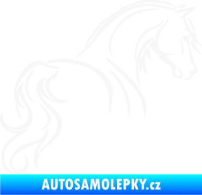 Samolepka Kůň 104 pravá bílá