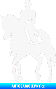 Samolepka Kůň drezura levá bílá