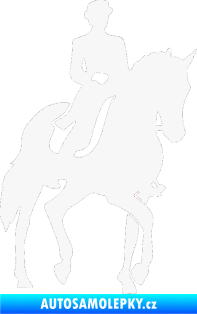 Samolepka Kůň drezura pravá bílá