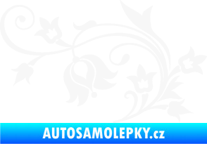 Samolepka Květina dekor 002 levá bílá