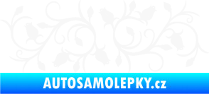 Samolepka Květina dekor 010 pravá růžičky bílá