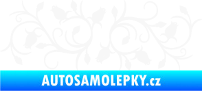 Samolepka Květina dekor 010 levá růžičky bílá