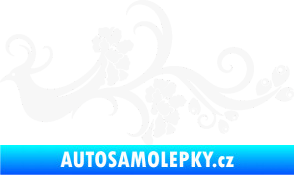 Samolepka Květina dekor 014 levá páv bílá
