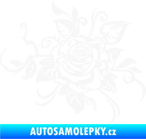 Samolepka Květina dekor 016 pravá růže bílá