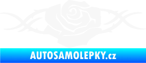 Samolepka Květina dekor 020 pravá růže s trny bílá