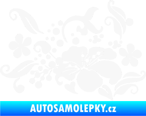 Samolepka Květina dekor 024 levá bílá