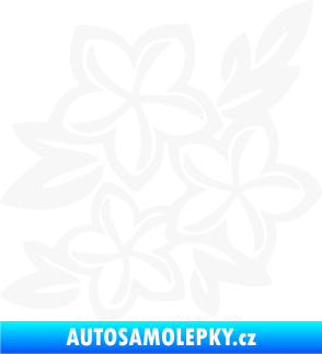 Samolepka Květina dekor 032 levá bílá