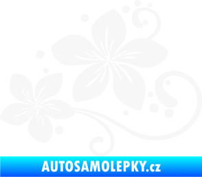 Samolepka Květina dekor 035 levá bílá