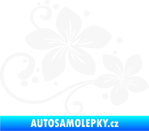 Samolepka Květina dekor 035 pravá bílá