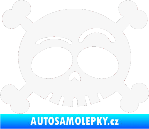 Samolepka Lebka 003 levá bílá