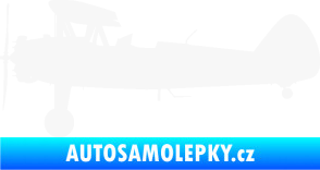 Samolepka Letadlo 020 levá Boeing Stearman model 75 biplane bílá
