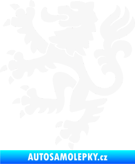 Samolepka Lev heraldika 001 levá Český lev bílá