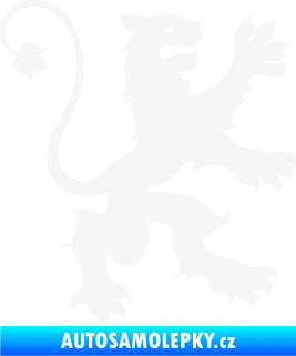 Samolepka Lev heraldika 002 pravá bílá