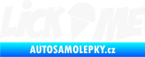 Samolepka Lick me nápis bílá