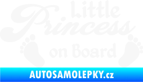 Samolepka Little princess on board 002 nápis s nožičkami bílá