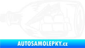 Samolepka Loď v láhvi 001 levá bílá