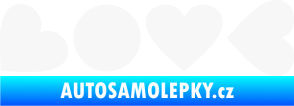 Samolepka Love skládaný nápis bílá