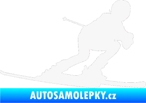 Samolepka Lyžař 002 pravá bílá