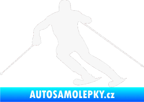 Samolepka Lyžař 003 levá bílá