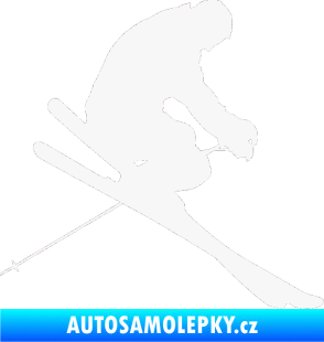 Samolepka Lyžař 005 pravá bílá