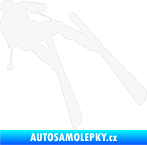 Samolepka Lyžař 007 pravá bílá
