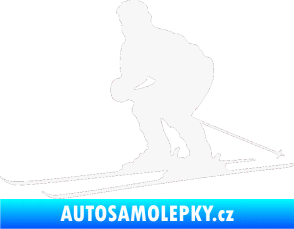 Samolepka Lyžař 009 levá bílá