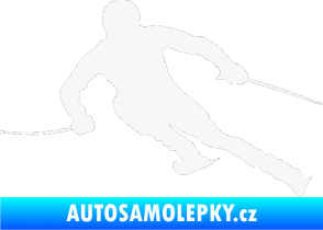 Samolepka Lyžař 012 levá bílá