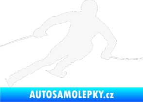 Samolepka Lyžař 012 pravá bílá