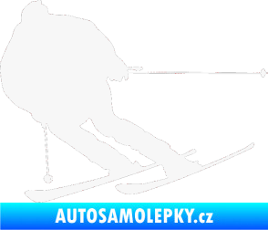 Samolepka Lyžař 019 levá bílá