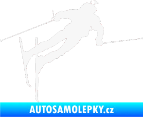 Samolepka Lyžař 020 pravá bílá