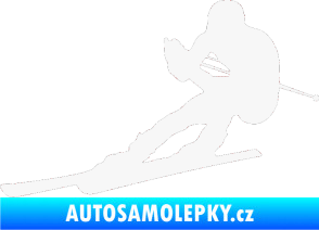 Samolepka Lyžař 022 levá bílá