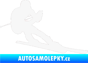 Samolepka Lyžař 022 pravá bílá