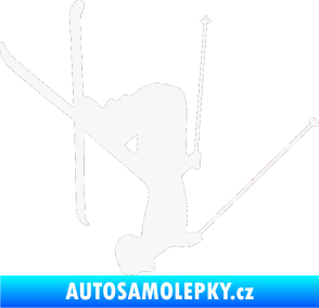 Samolepka Lyžař 023 pravá bílá