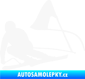 Samolepka Lyžař 025 levá bílá