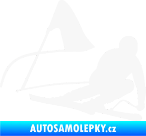Samolepka Lyžař 025 pravá bílá