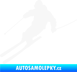 Samolepka Lyžař 027 levá bílá