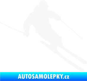 Samolepka Lyžař 027 pravá bílá