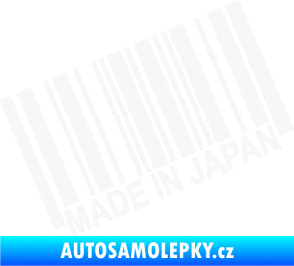 Samolepka Made in Japan 003 čárový kód bílá