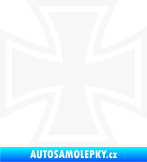 Samolepka Maltézský kříž 001 bílá