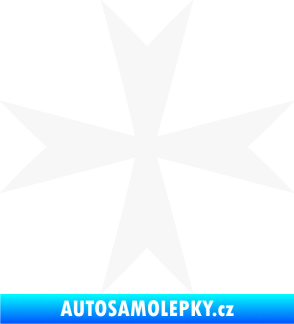 Samolepka Maltézský kříž 002 bílá